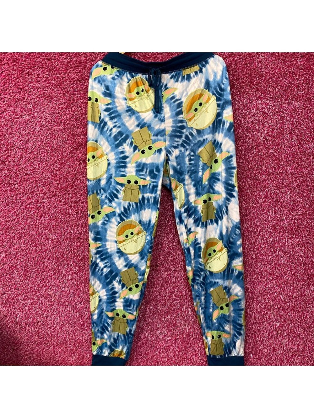 Star Wars The Mandalorian Grogu All-Over Print Tie-Dye Pattern Lounge pants XL